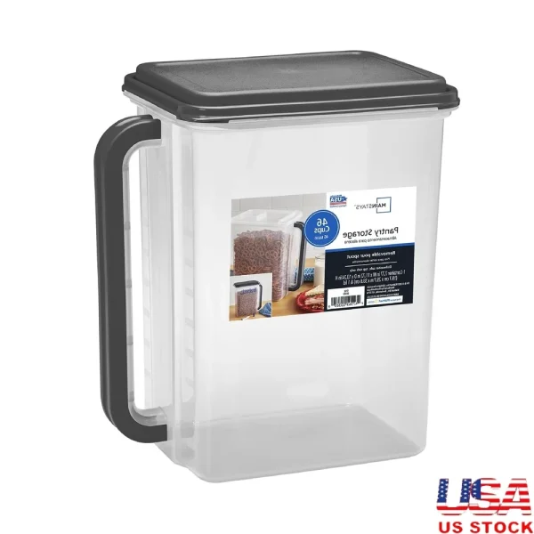 46 Cup Food Storage Container with Handle and Pour Spout
