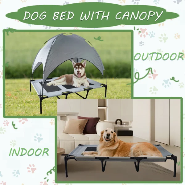 Dog Cot with Canopy