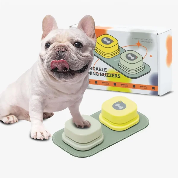Dog Buttons with Rubber Mat