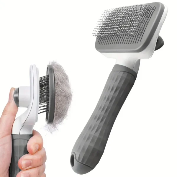2-in-1 Pet Grooming Brush - Easy Cleanup