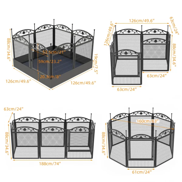 8 Panels Heavy Duty Dog Playpen