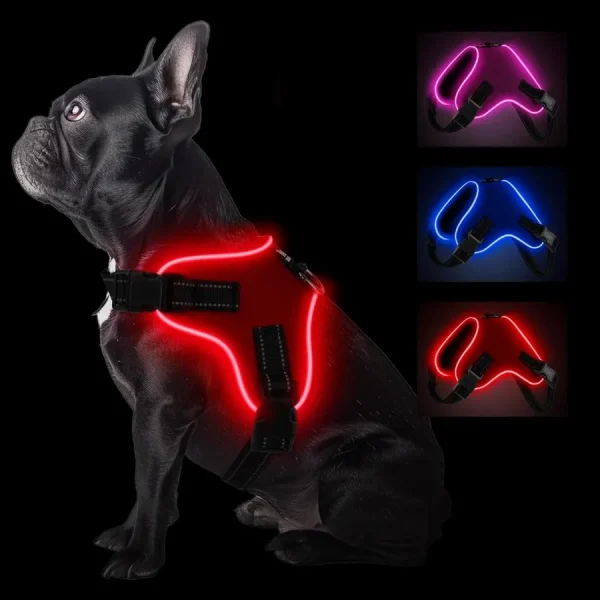 Led No-Pull Reflective Dog Harness