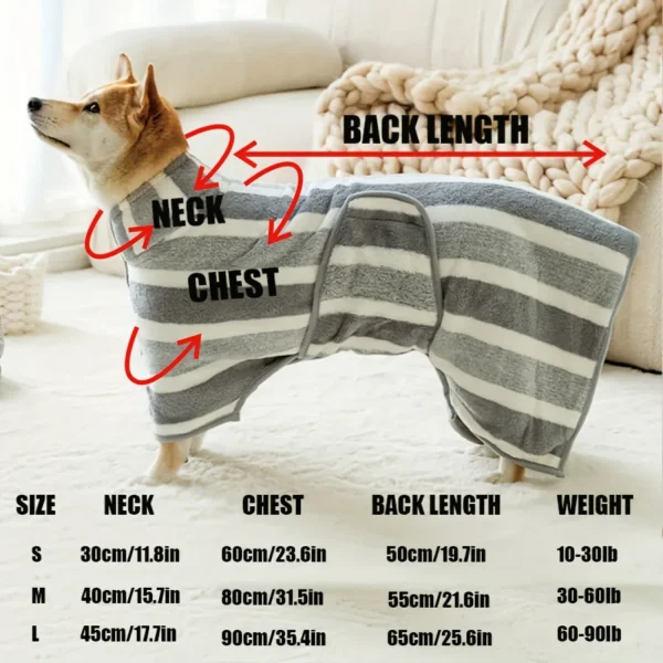 Super Absorbent & Quick-Dry Pet Bathrobe